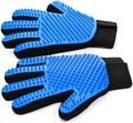 DISHCOM Pet Hair Removal Glove for Dogs & Cats – 2-in-1 Deshedding Brush & Massage Mitt, Silicone Grooming Glove for Shedding Control & Pet Hair Removal