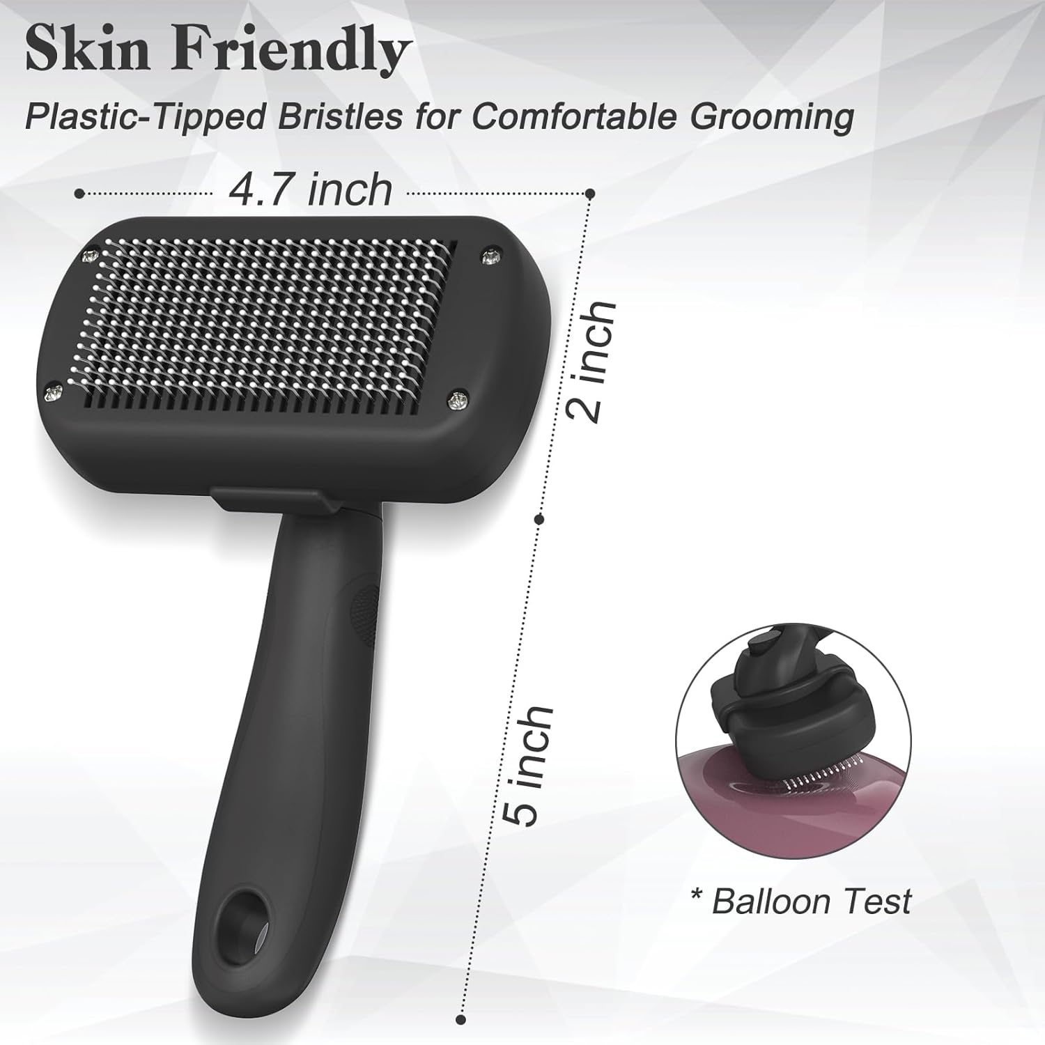 Self-Cleaning Shedding Brush for Dogs & Cats – Skin-Friendly Deshedding Grooming Tool for Long & Short Hair Pets | DISHCOM